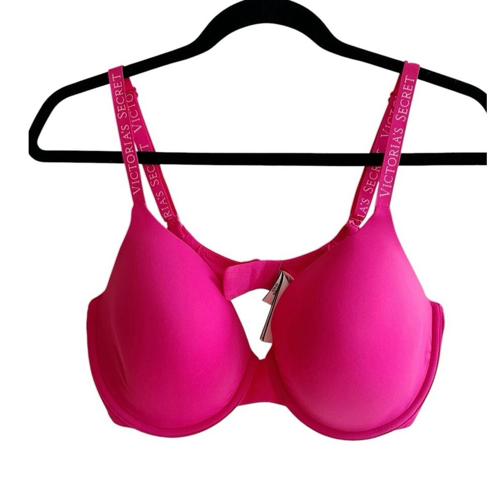 Victoria’s Secret T-Shirt Lightly Lined Full Coverage Bra 36DD Magenta Pink